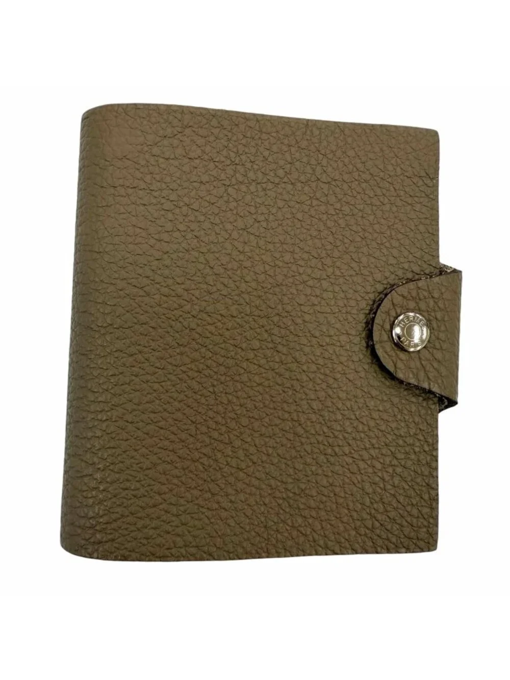 Hermes Ulysse Mini Notebook Cover Togo Etoupe Silver Sellier Agenda